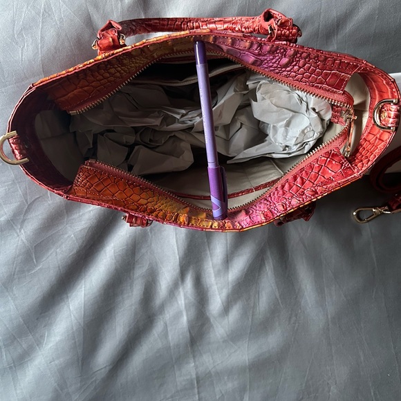 Brahmin Small Ashlee Glam Ombré (orange/pink) Leather - Picture 8 of 9